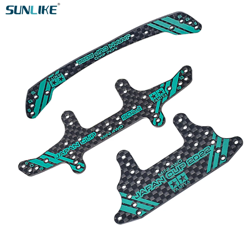 Self Made 1.5mm HG Carbon Fiber Reinforced Plate Front/Rear Multi Wheel Bracket J-CUP 2013-2022 For Tamiya Mini 4WD Model