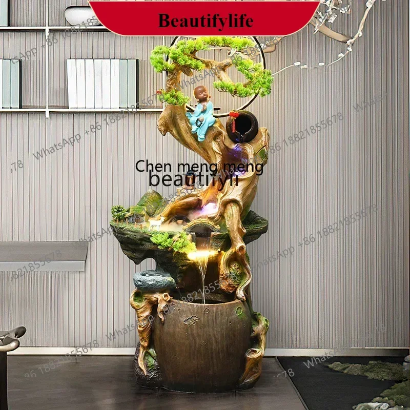 

G153 L1 Chinese-style flowing water circulation rockery fountain floor ornament company, opening gift-giving entrance lucky deco