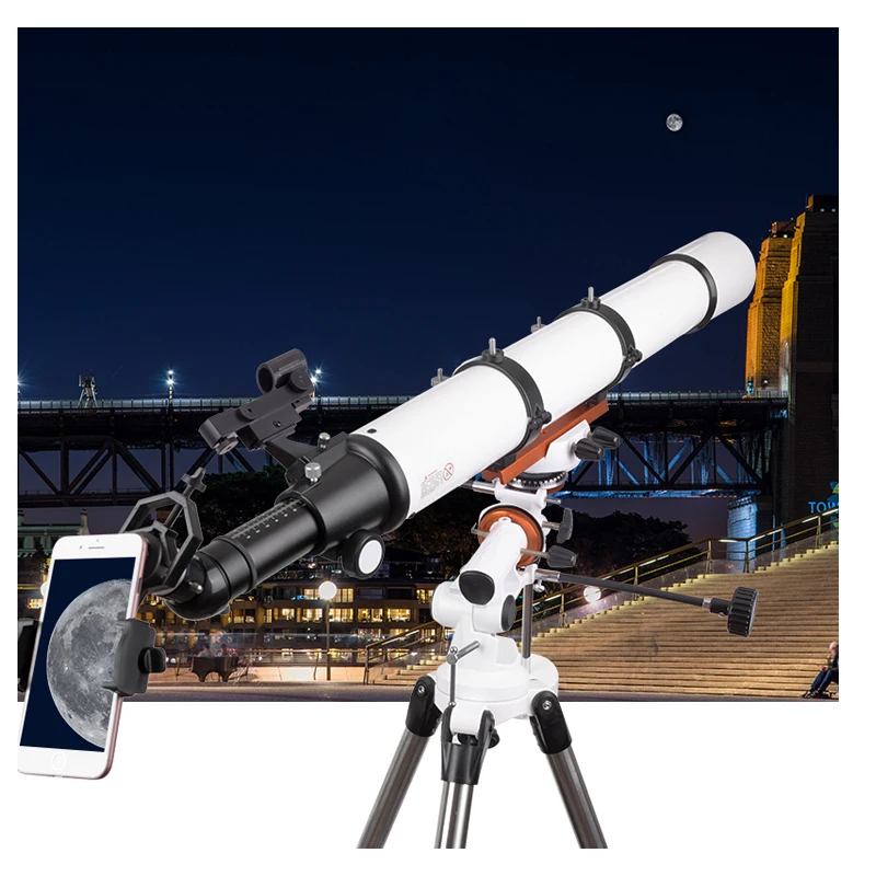 LUXUN F90080M Professional Astronomical  Telescope High Magnification 80900 Refractor Astronomical Telescope with Nano EQ Mount