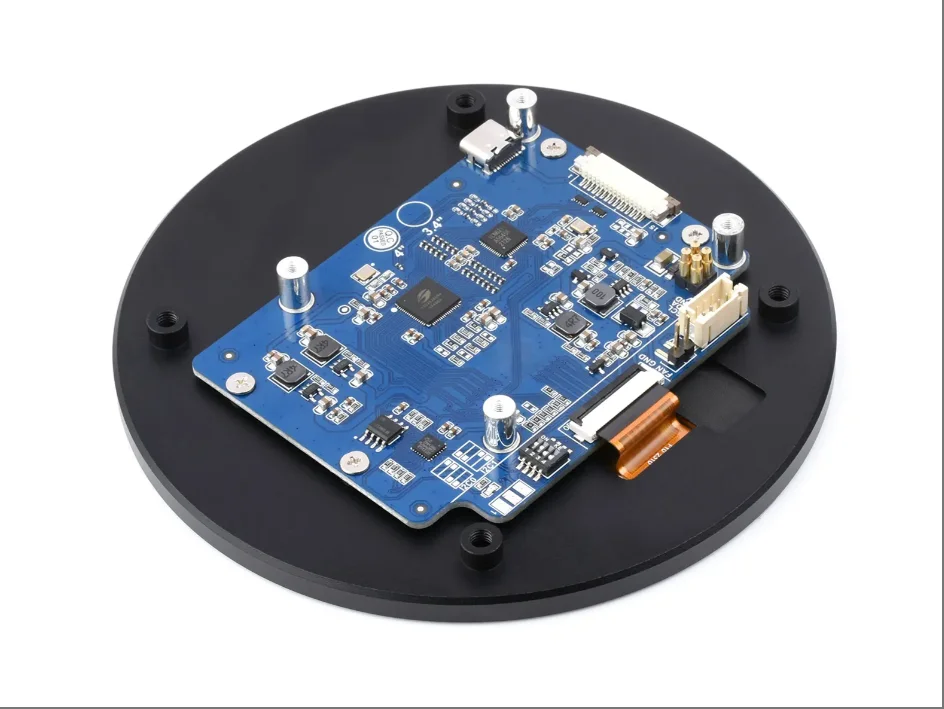 شاشة LCD تعمل باللمس مستديرة 4 بوصة DSI 720*720 بكسل IPS 10 نقاط تعمل باللمس تدعم Raspberry Pi