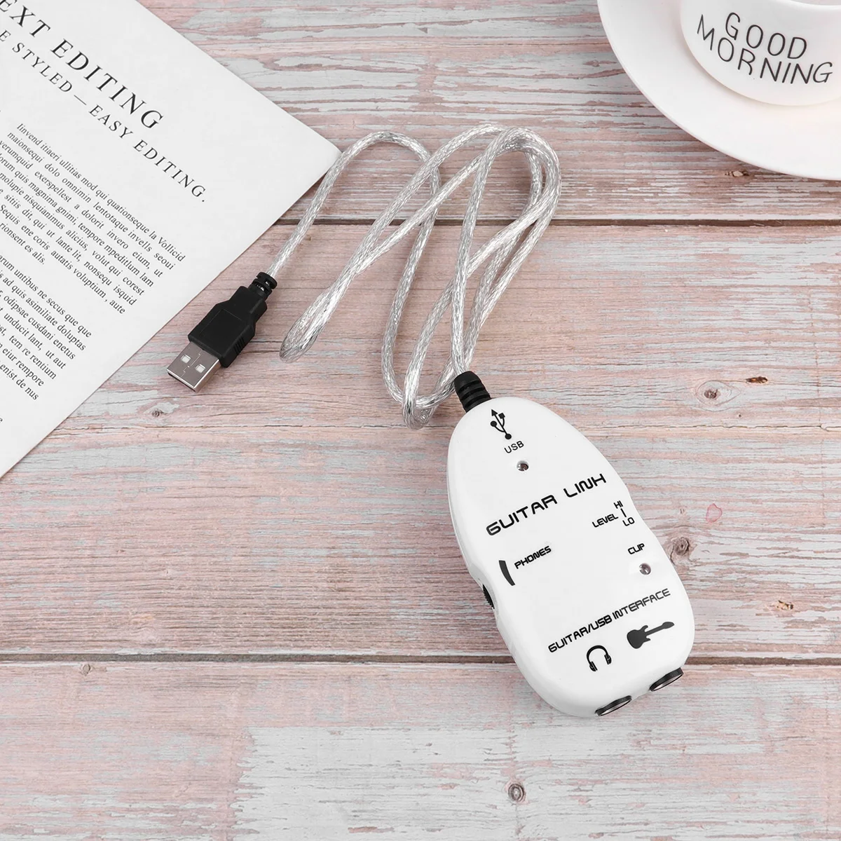 

1Pcs Audio Cable Guitar Glue Gold Copper Guitar Connecting Cable Instrument Signal Conduction Shielding Noise-Free for Man Woman