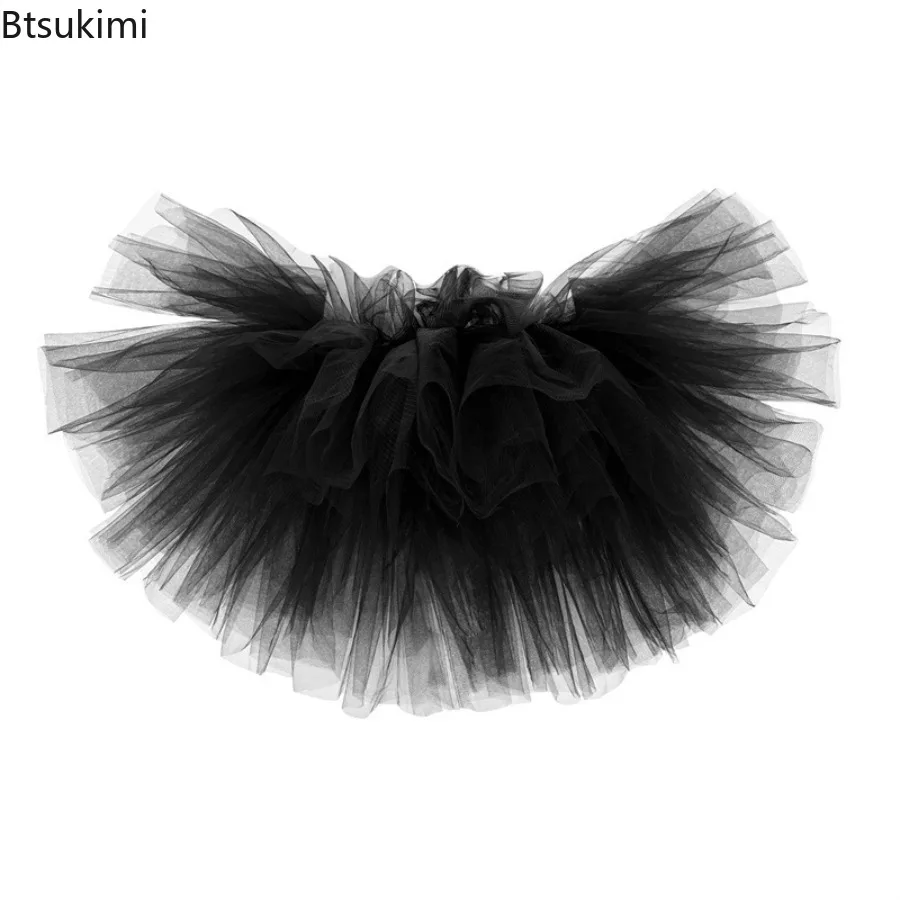 2026 New Adult Female Tutu Skirt 6 Layered Tutu Mini Ball Gown Skirt Women Lady's Tulle Princess Party Skirts Sexy Ballet Skirt