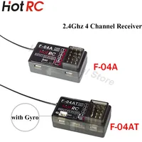 HOTRC F-04A F-04AT 2.4G 4 Channel PWM Gyro Receiver for CT-4A DS-4A Transmitter Remote Control RC Car Boat Tank Upgraded Parts