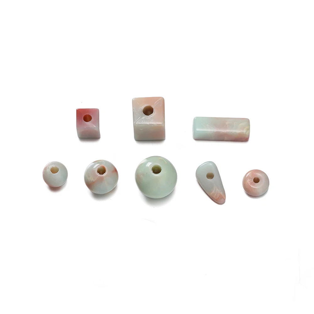 

20Pcs/lot Acrylic Mixed Color Imitation Natural Stone Spacer Beads for Jewelry Making DIY Bracelet Necklace Accessories