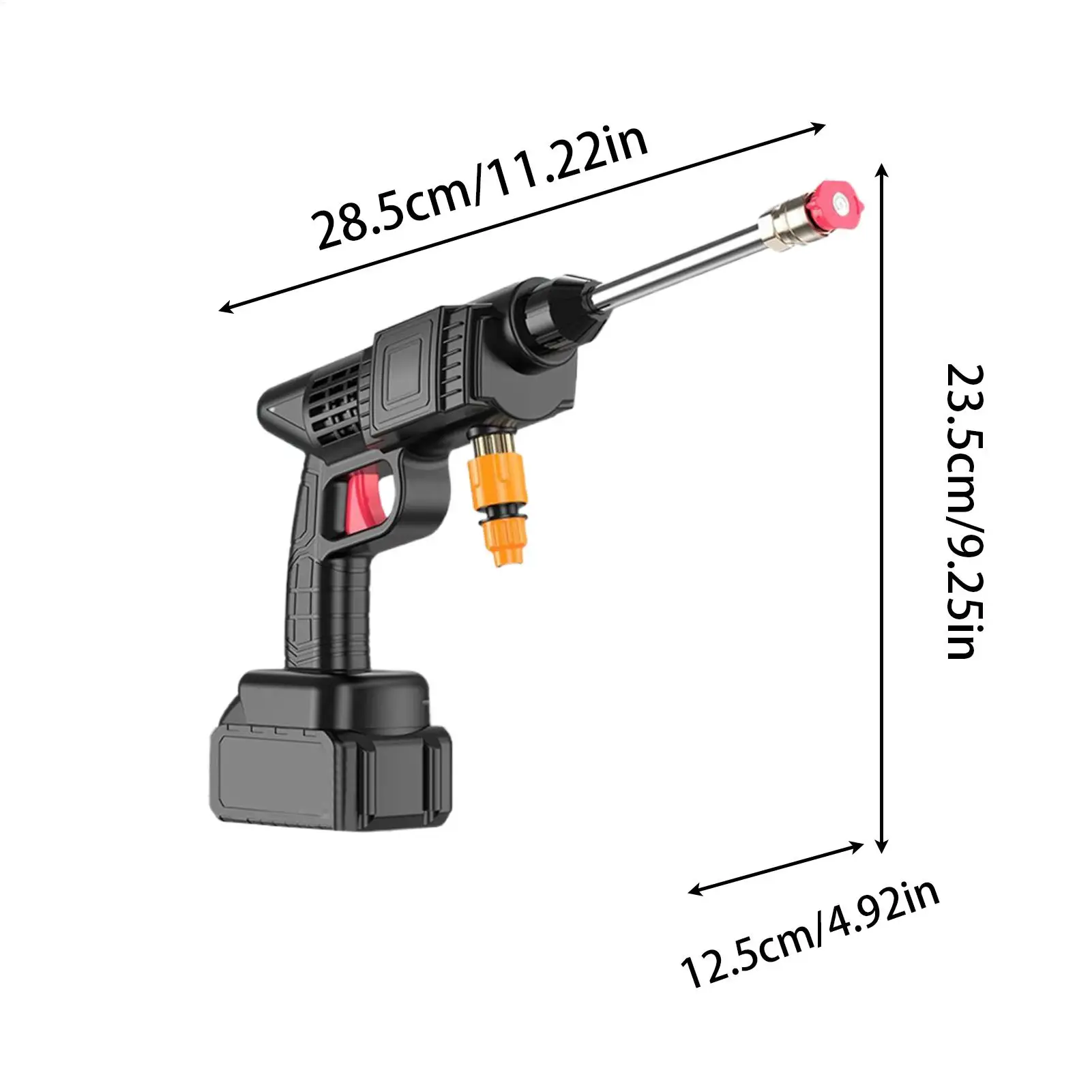 Lavatrice per auto ad alta pressione Lavaggio per auto Spruzzatore potenziato della pressione Strumento di pulizia per bacchetta per lavatrice per doccia efficiente multifunzionale