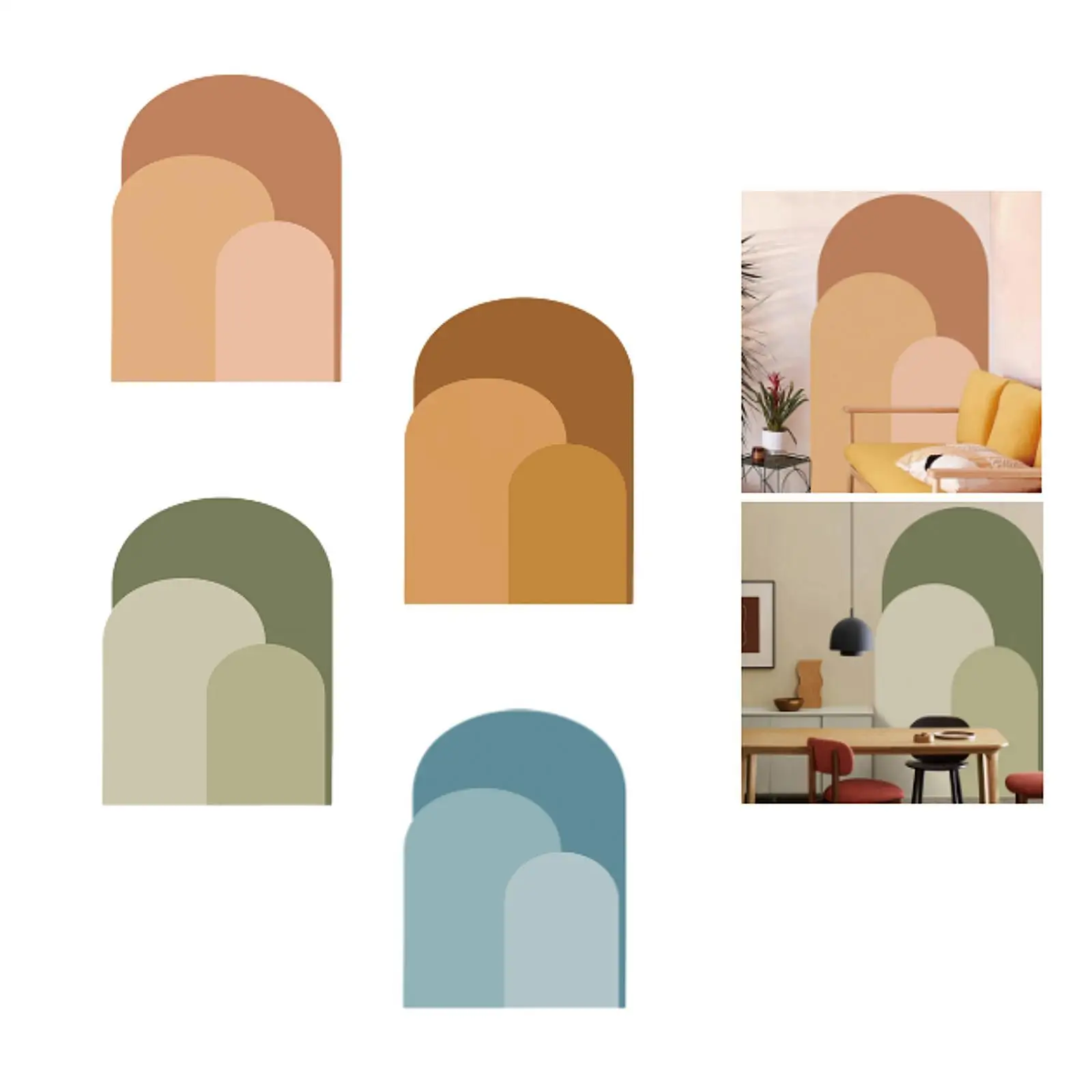 

Arch Wall Decal Door Holiday Office Bedroom Headboard Stick and Peel Simple PVC Wallpaper Arch Wallpaper Boho Arch Wall Sticker