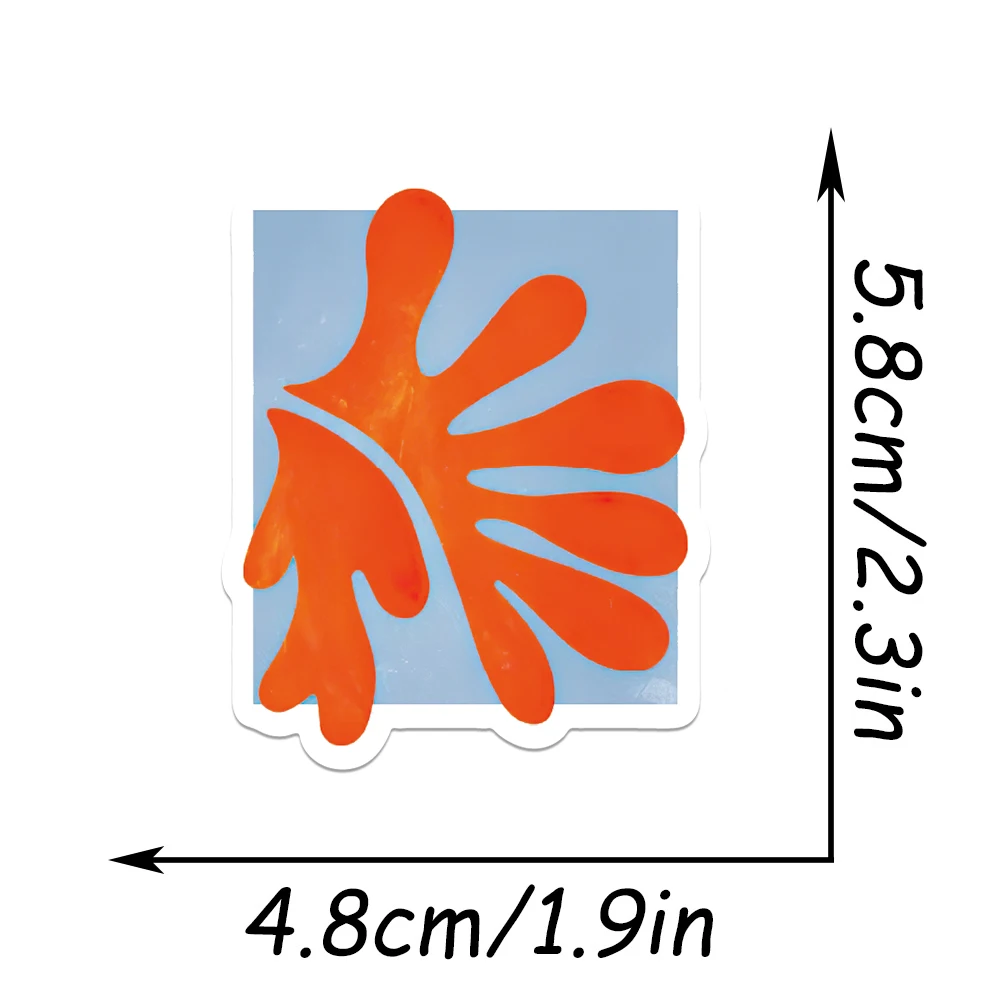 50pcs Matisse Style Sticker Cartoon Fashion Decal For Diary Fridge Closet Wallet Backpack Envelope Label Magazine Decal Sticker