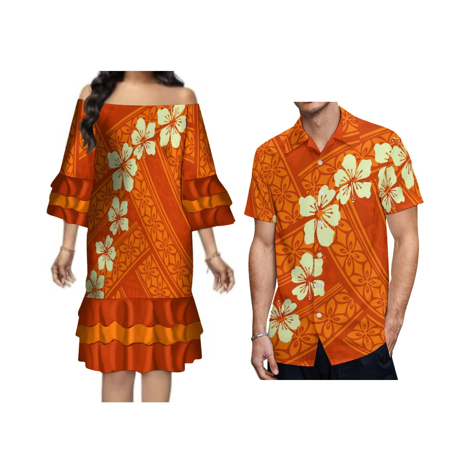 Vestido Tribal Polinésio, Mangas Três Quartos, Plissado em Camadas, Mini Vestidos em Camadas, Tamanho Grande, Transporte da Gota, 8XL