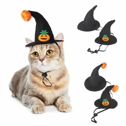 Halloween Pet Dog Cat Witch Hat Cosplay Prop Pumpkin Bat Hat Fancy Dress Costume Photo Props Headwear Halloween Party Cat Hat