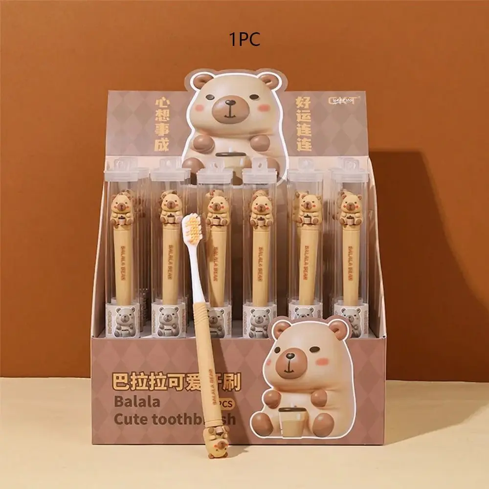 

New PET Cartoon Toothbrush Silicone Manual Capybara Toothbrush Soft Anime Toothbrushs