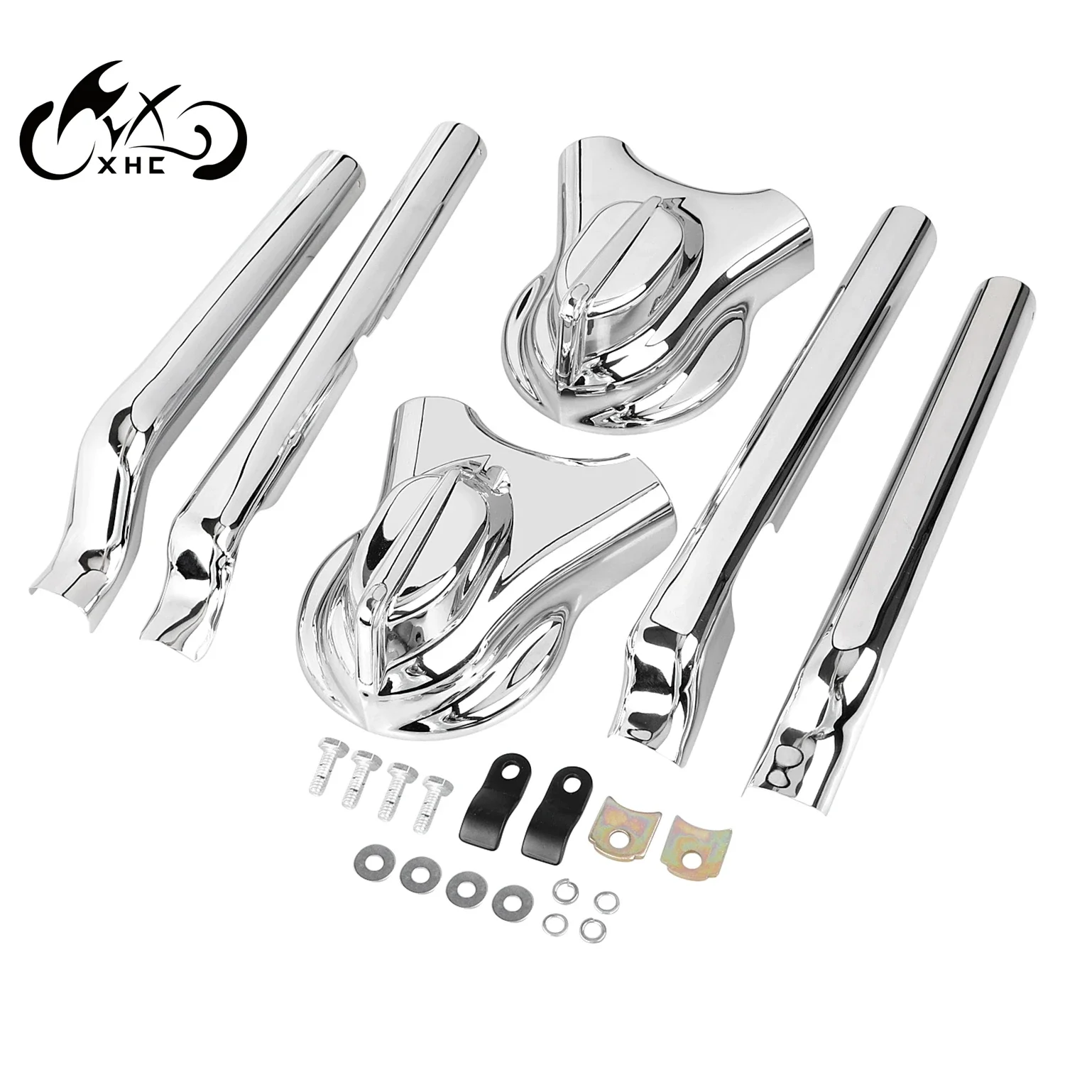 Chrome Motorcycle Rear Phantom Swingarm Axle Covers Kit For Harley Softail Heritage Classic FLSTC EFI FLSTCI Custom FXSTC