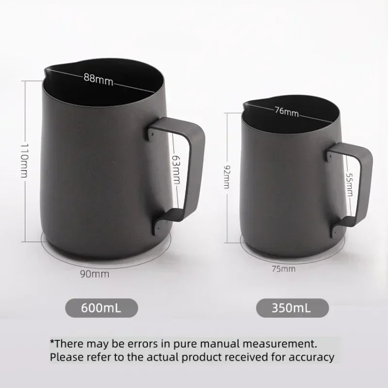 Stainless Steel 350/600ml Coffee Steaming Pitcher Thickened Milk Frothing Cup Latte Art Spout Design Barista Coffee Shop Tools image 6
