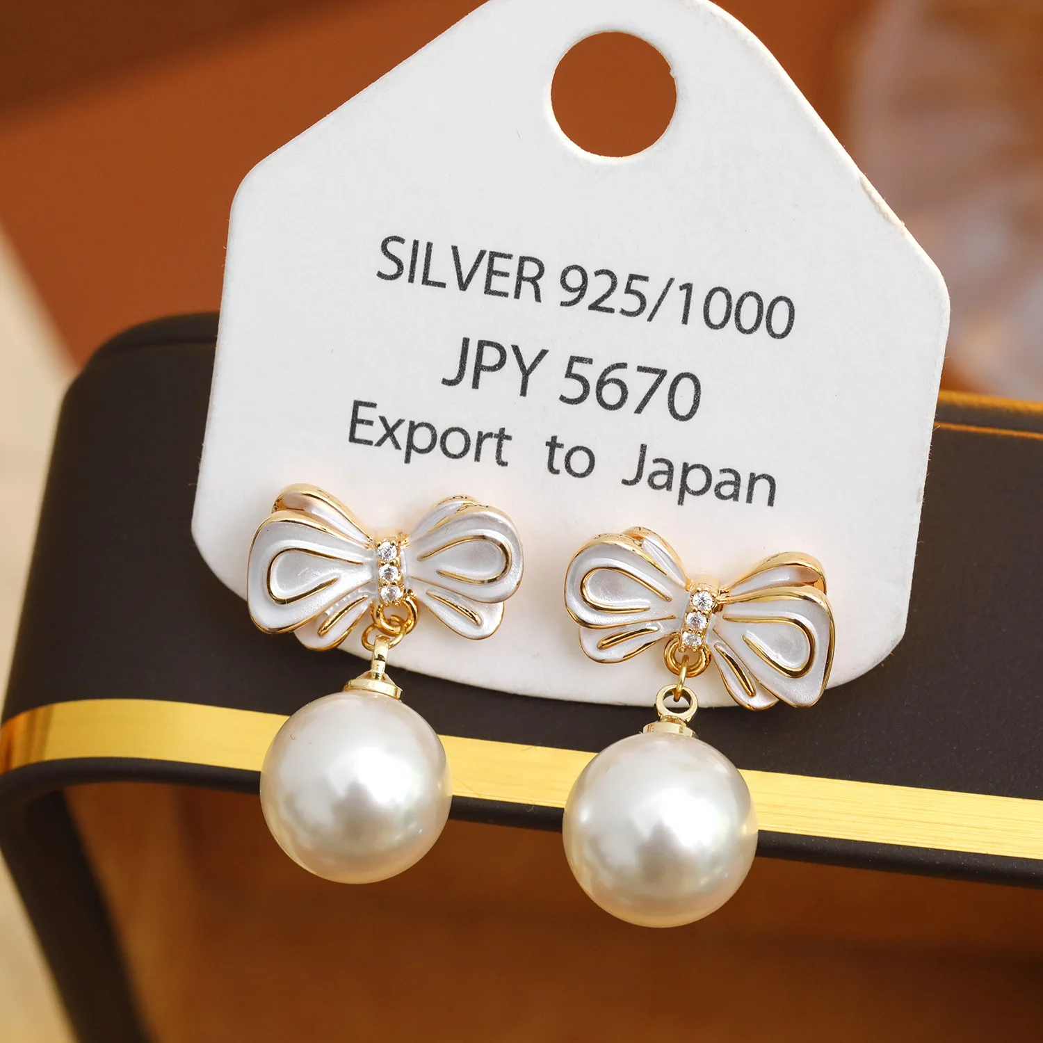 

Fre New Glass Bead Earrings Women's Vintage Drip Oil Knot Diamond Embedded Gold Plated Lightweight Faion Jewelry