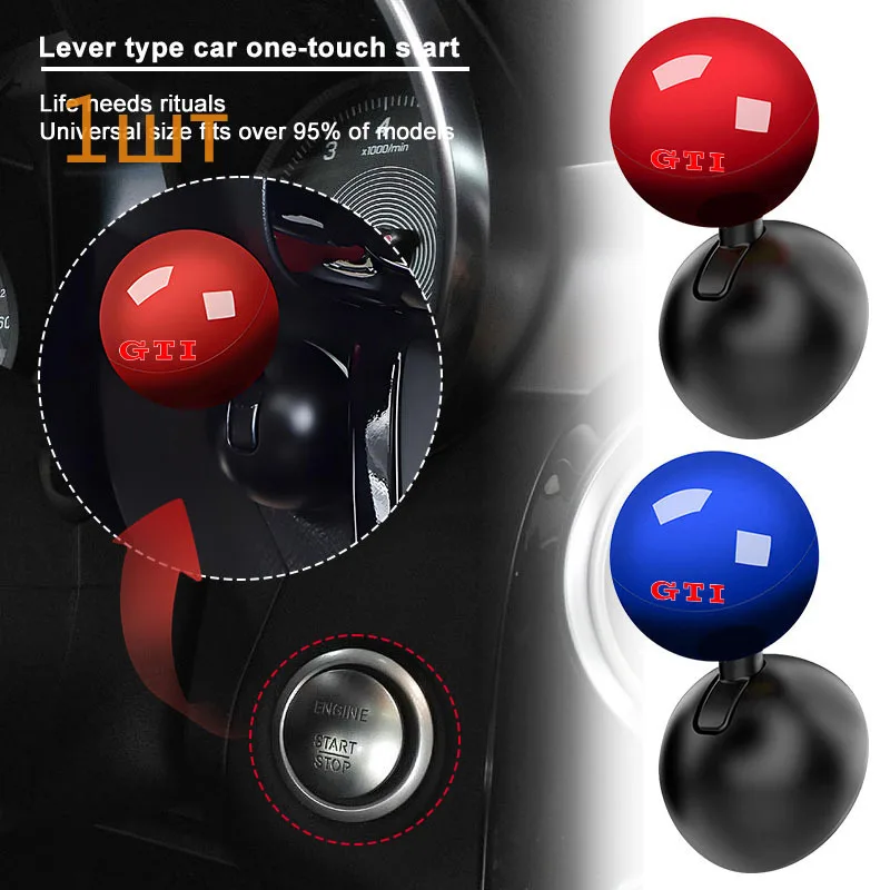 1pc Creative Game Pull Lever Start Stop Car One Touch Start Button Protective Cover For VW GTI polo golf4 5 6 passat b6 b7 jetta
