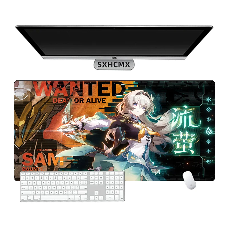 Honkai Star Rail Mouse Pad Firefly Acheron Fugue Robin Kafka Jingliu Dan Heng Sunday Blade Game Rubber Locking Edge Keyboard Mat