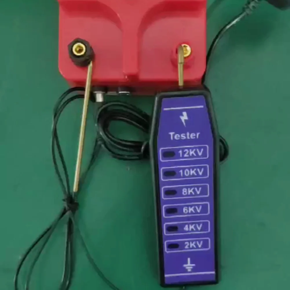 Electric Fence Voltage Tester Handheld Tool with 6 Voltage Indicator Lights Suitable for Multi Strand Wire Metal Wire and Rope