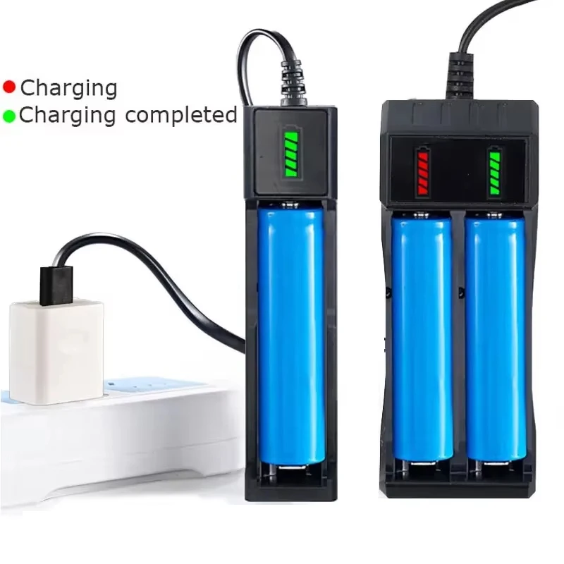 Caja de batería de 1 ranura, cargador de batería de litio 18650 para carga 18650 14650, cargador de batería recargable de 4,2/3,7 V, cargador USB