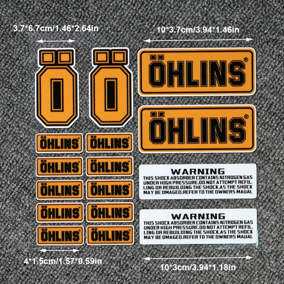 OHLINS ملصقات عاكسة للدراجات النارية تعليق صدمة ملصق مائي الديكور سباق الدراجة تعديل ملصق مضاد للمياه #6