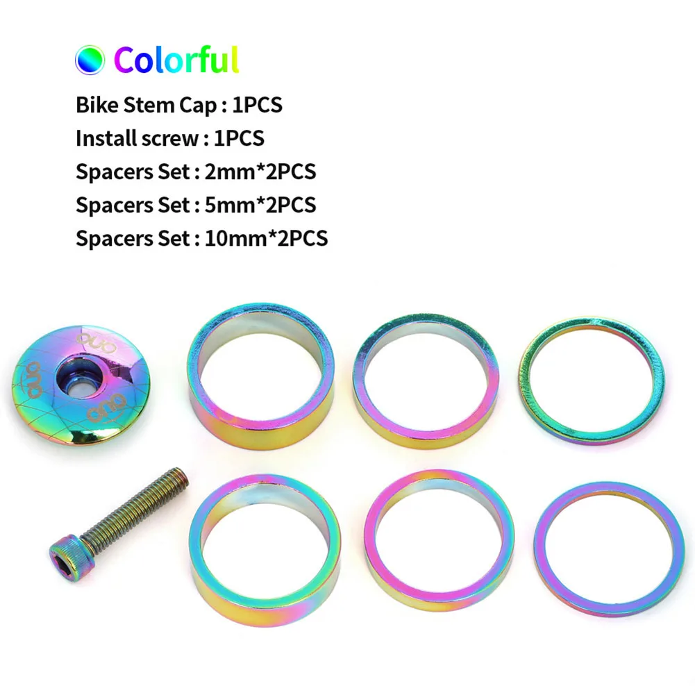 Gasket Stem Ring Gasket Fits For Stems/Forks Headset Spacer Light Weight Practical To Use Aluminum Alloy Colorful