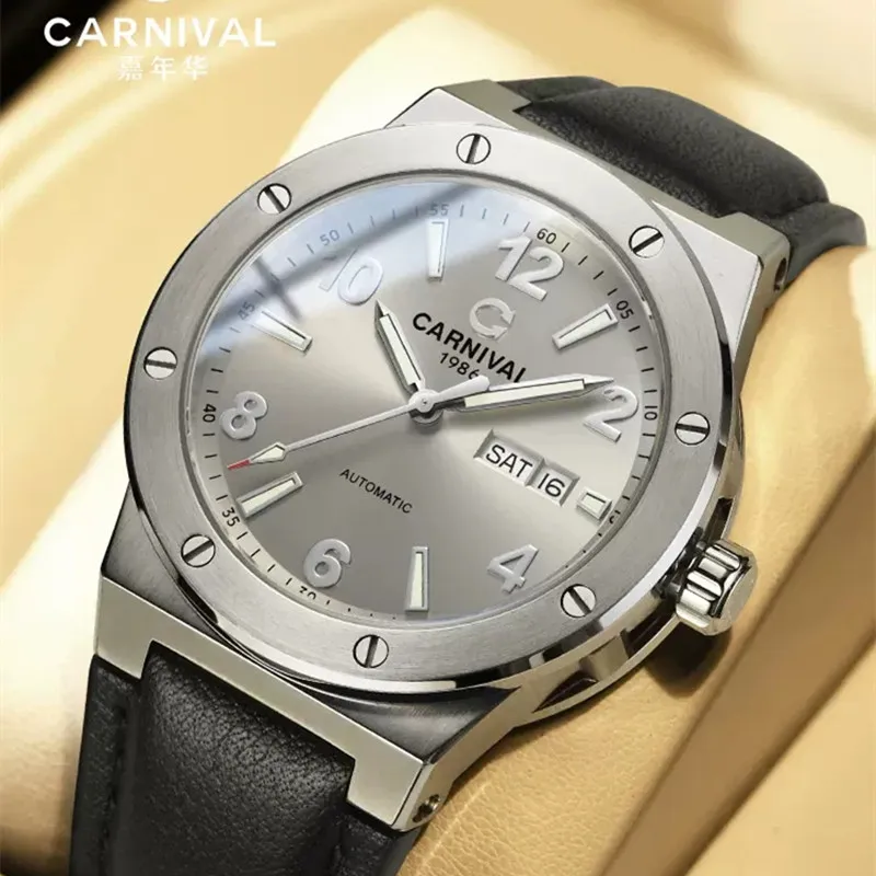 

Reloj Hombre CARNIVAL Brand Mechanical Watches for Men Luxury MIYOTA Movement Automatic Wrist Watch 50M Waterproof Montre Homme