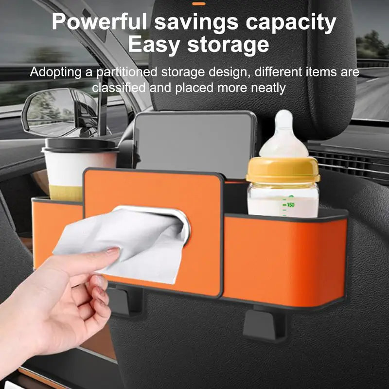 Storage Organizer Behind Car Seat Multifunctional Auto Behind Seat Tissue Bag Organizer Back Of Car Seat Organizer For Mobile