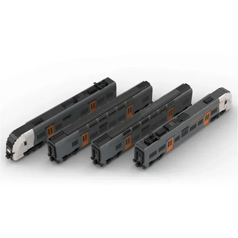 

City Train Model Moc Building Bricks RRX Ruhr Express Locomotive Technology Modular Blocks Gift Christmas Toys DIY Sets Assembly