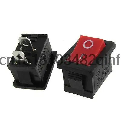 20pcs Red Button ON/OFF I/O SPST 2 Pin Snap in Rocker Switch 6A/250V 10A/125V AC