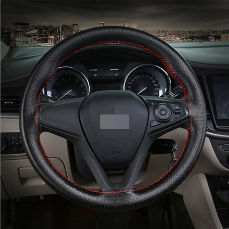 Genuine Leather Car Steering Wheel Cover Universal For KIA Rio 3 4 k2 k3 Ceed cerato sportage sorento KX3 KX5