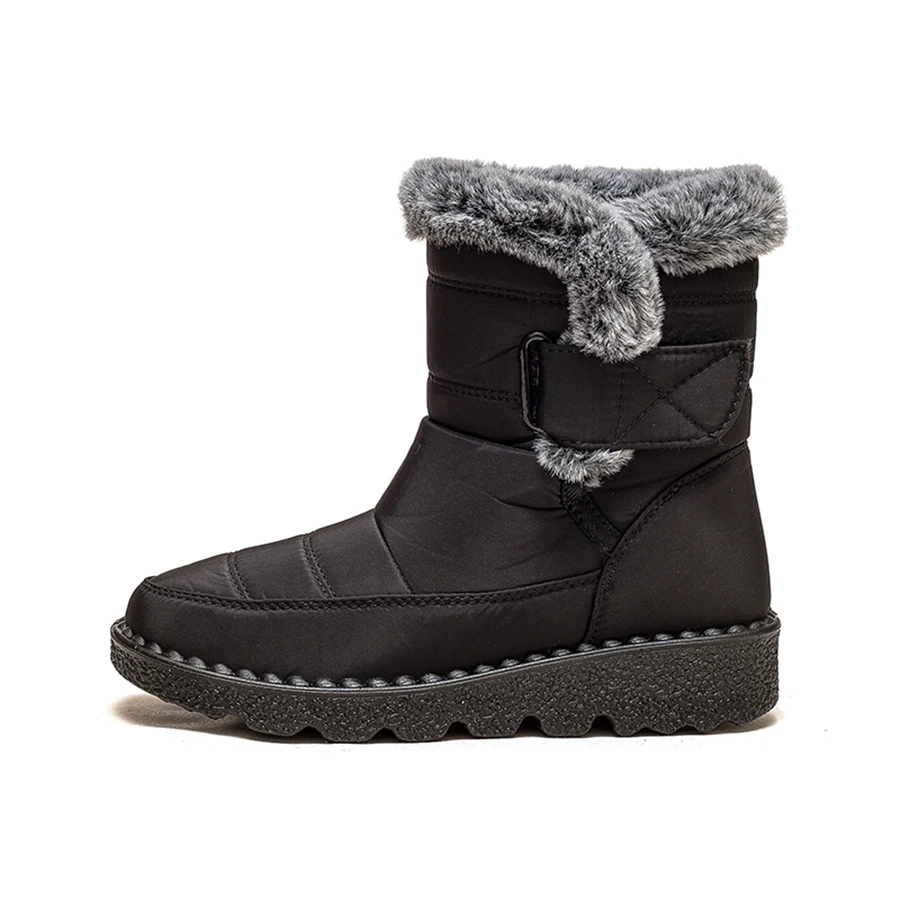 Snow Boots Woman Fashion Women Shoes Platform Shoes Woman Solid Mid Women's High Boots New Botas Mujer Winter Ladies Boots image 5