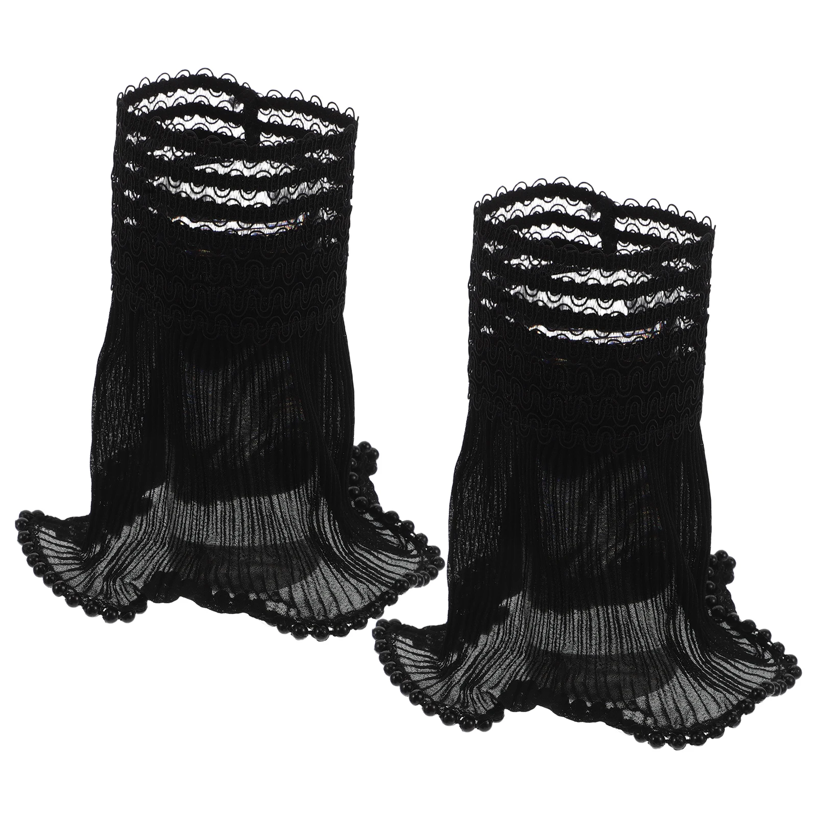 

1Pair Lace Ruffle Flower Fake Sleeve Cuffs Detachable Wrist Warmers Wedding Party Accessories