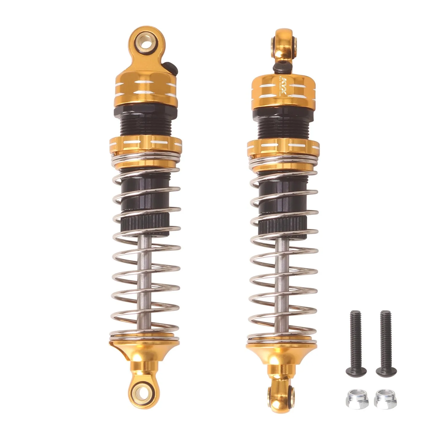 ممتص الصدمات المعدني KYX (2 قطعة) لعربات التي تجرها الدواب الكهربائية 1/10 Tamiya Bigwig 2017 (47330 هيكل)