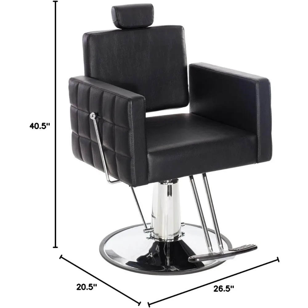 Reclining All-Purpose Chair for Professional Hair Stylists, Hydraulic Salon Chair with Extra Wide Seat for Professional Salons