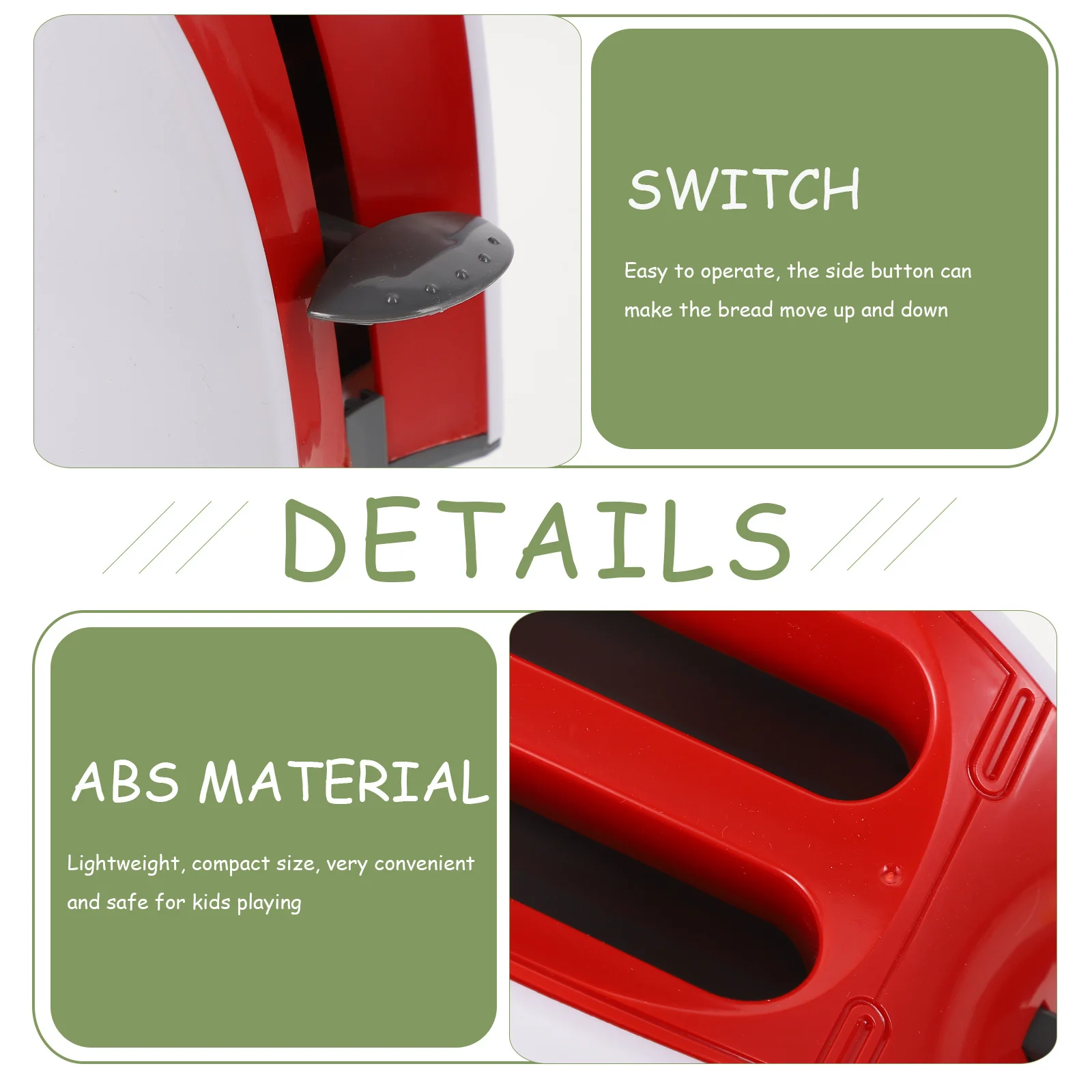 1 szt. Maszyna do pieczenia chleba, zabawka do zabawy w dom, sprzęt kuchenny, czerwony, edukacyjny prezent do nauki gotowania dla dzieci - na naukę