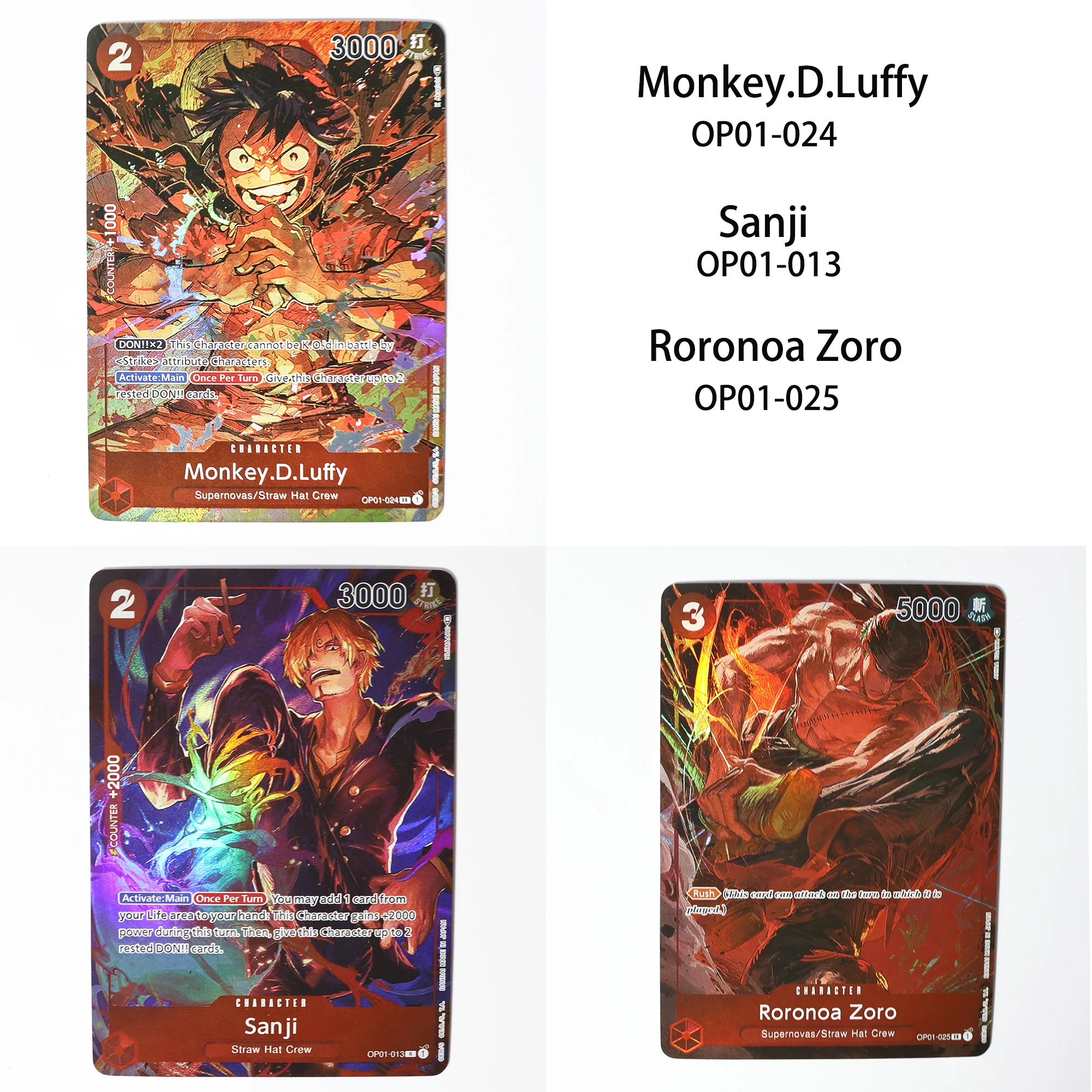 3 Pcs(You can swap it out for another card.) Agent One Piece Card Game OPCG Laser Hologram Cards Japanese Game Collection Cards.