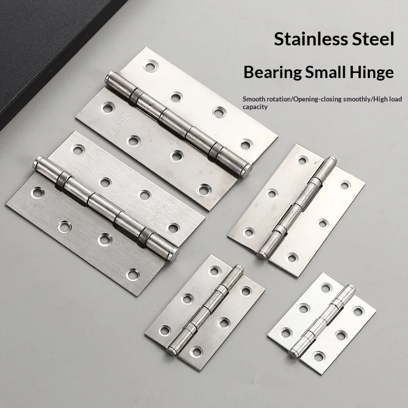 3PCS Stainless Steel Bearing Hinge Small Cabinet Door Cabinet Silent Hinge Door And Window 2.5-inch/3-inch/4-inch Bearing Hinge