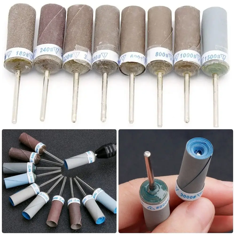 1Pcs New Sanding Drum Sandpaper Stick Abrasive 2.35mm Shank Sanding Bands Belt 180-7000 Grits Rotary Tools Grinding Wheels Head