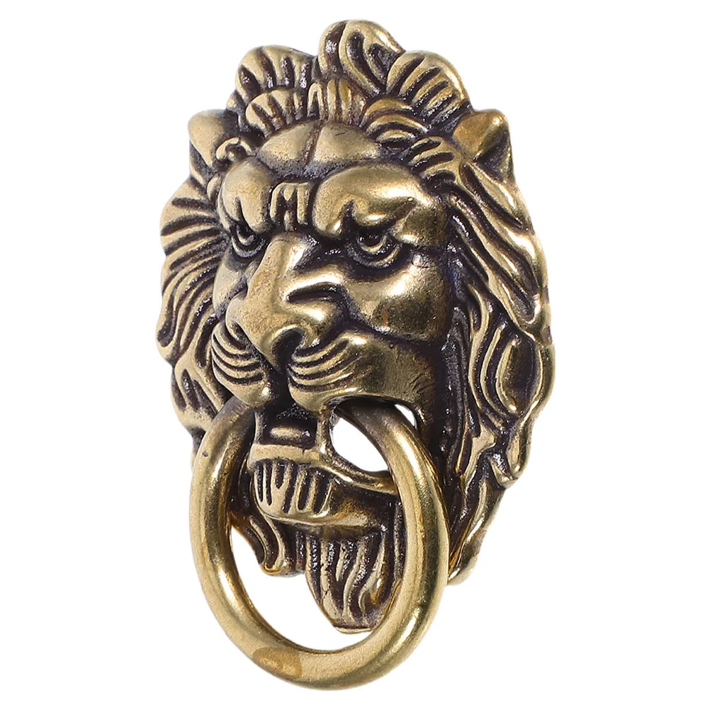 

Brass Handle Home Decor Door Hardware Chinese Style Animal Head Lion Knob Cabinet Pull Vintage