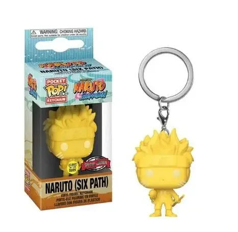 Funko Naruto SIX PATH KAKASHI Action Toy Figures Keychain Glows in The Dark Hot Topic JP Anime Pocket Keyring Car Bag Toys