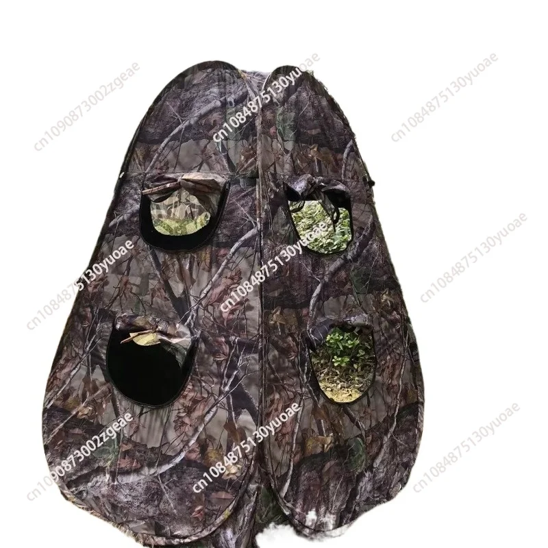 

Всплывающая палатка для фотосъемки на открытом воздухе для одного человека, 3 стороны, 6 окон, 360 градусов, наблюдение за птицами, портативный камуфляж для конфиденциальности, черный цвет