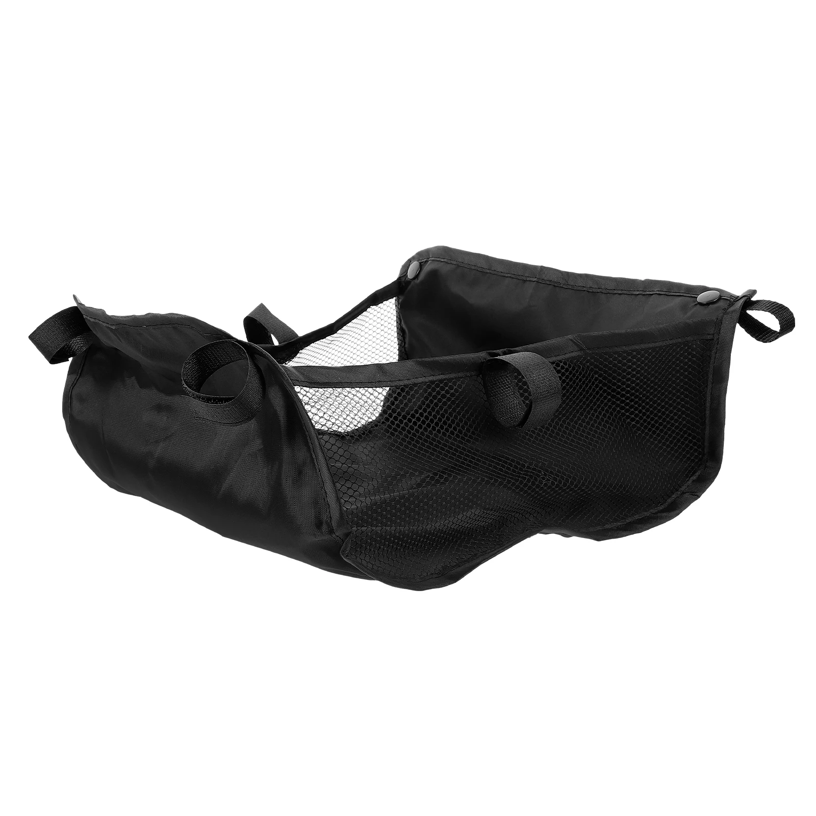 Baby Stroller Storage Basket Oxford Cloth Pram Bottom Hanging Basket Large Capacity Mesh Bag Diaper Bag Basket Organizer