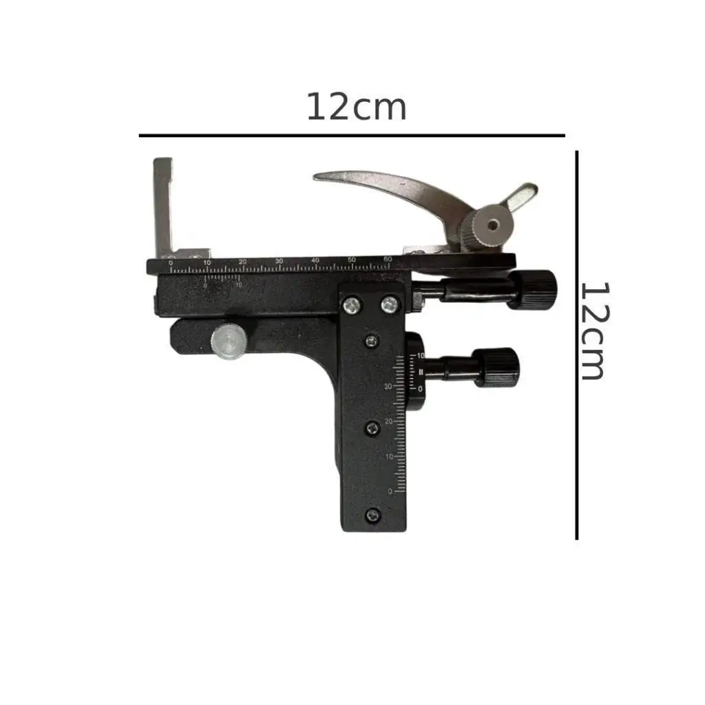 Professional Mechanical Movable Stage Ruler Metal Caliper X-Y Measurement Accessory for Classroom Laboratory