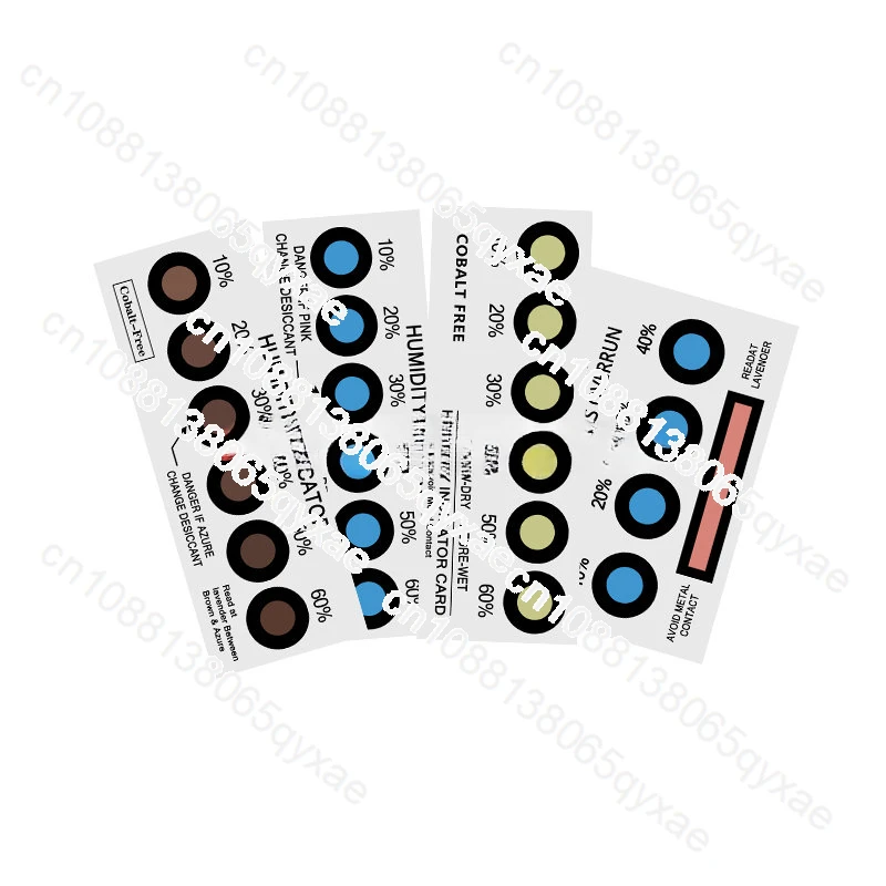 

6 Points Humidity Card 3 Points 4 Points Indicator Card PCB Packaging Humidity Discoloration Card 200 Pieces