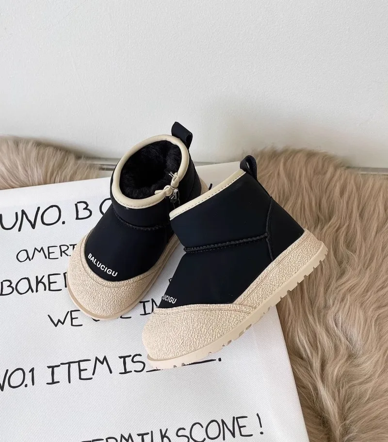 2026 Neue Winter-Plüsch-Schneestiefel für Kinder Dicke Warme Baumwollschuhe für Jungen und Mädchen Wasserdichte Kinder-Winterstiefel Samtschuh – Detail 11