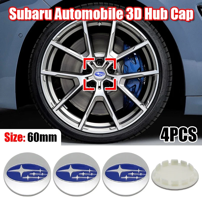 ABS 60mm Wheel Center Cover Wheel Hub Center Integrated Cover Logo For Subaru WRX BRZ DRL XV STI Outback Legacy Forester Impreza