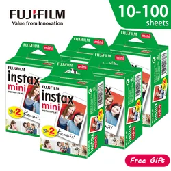 10-100 Sheets Fujifilm Instax Mini 12 11 Film White Photo Paper for Camera Film Mini 8 9 11 7s 70 90 25 55 SP-2 EVO Instant Ca