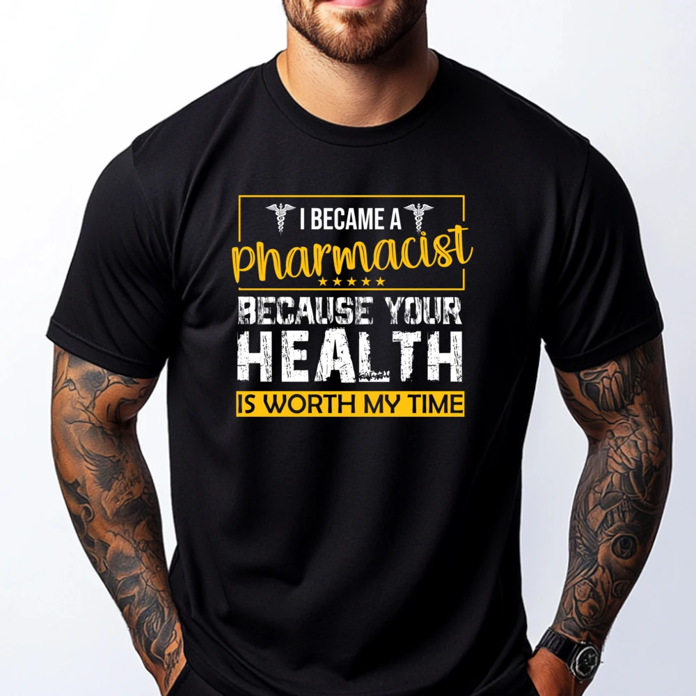 

Cute Pharmacist Luxury T Shirt Men High Quality Fall Camisas De Hombre Graphic Tee Original Mens T-Shirts