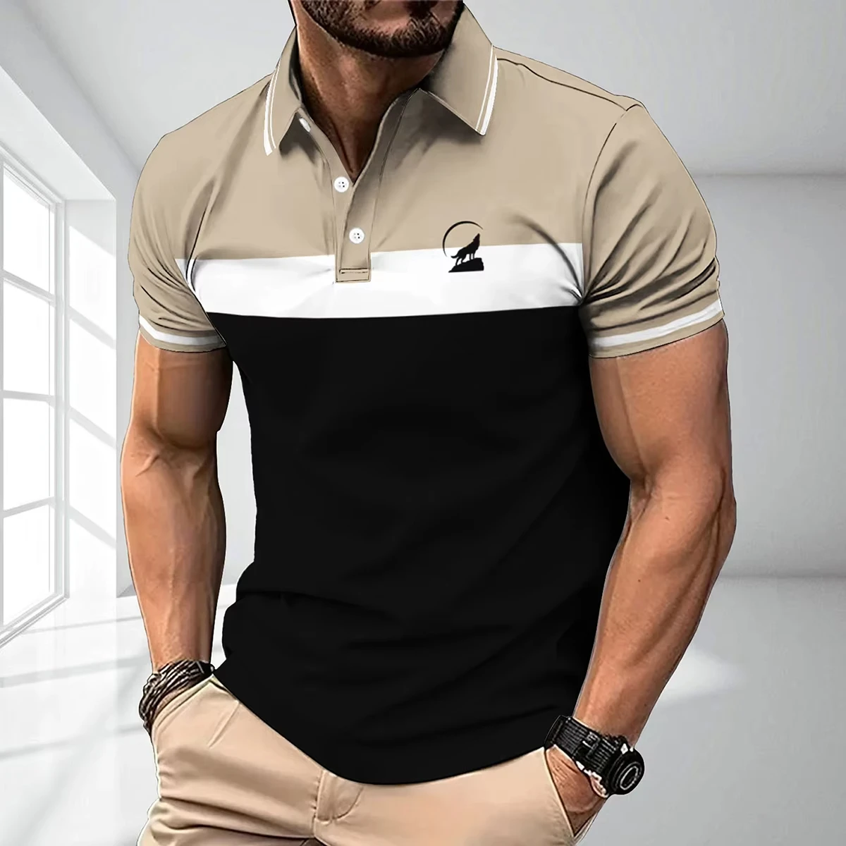 

Men Clothes Summer Fashion Stripe Polo Shirt Men Casual Tops Polo Shirt Breathable Comfortable Men's Clothes Trend Male Top