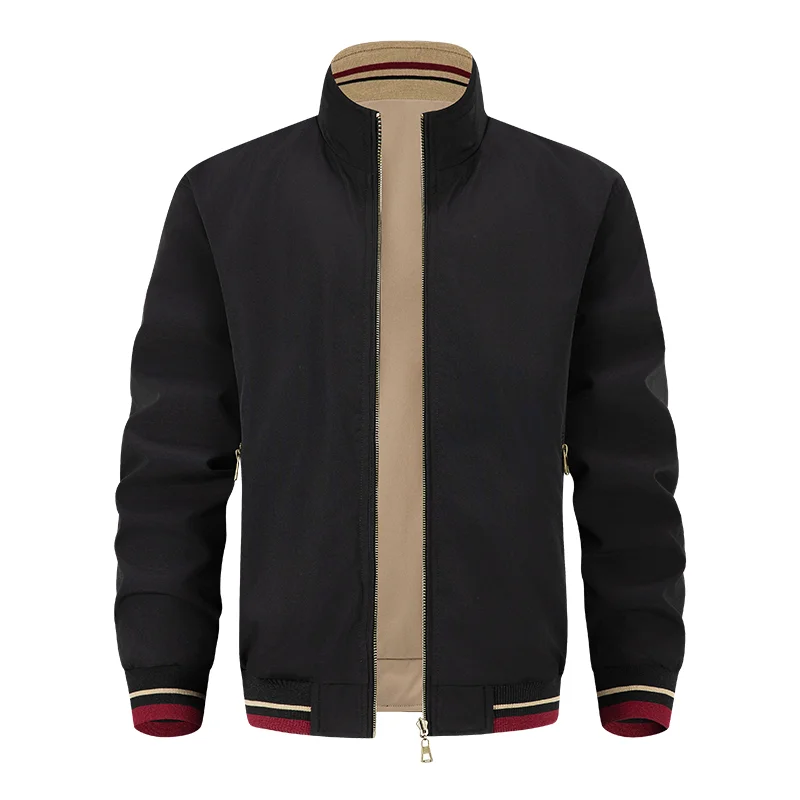 

Men's Zipper Cardigan Casual Jacket Men's Stand-Link Jacket Top