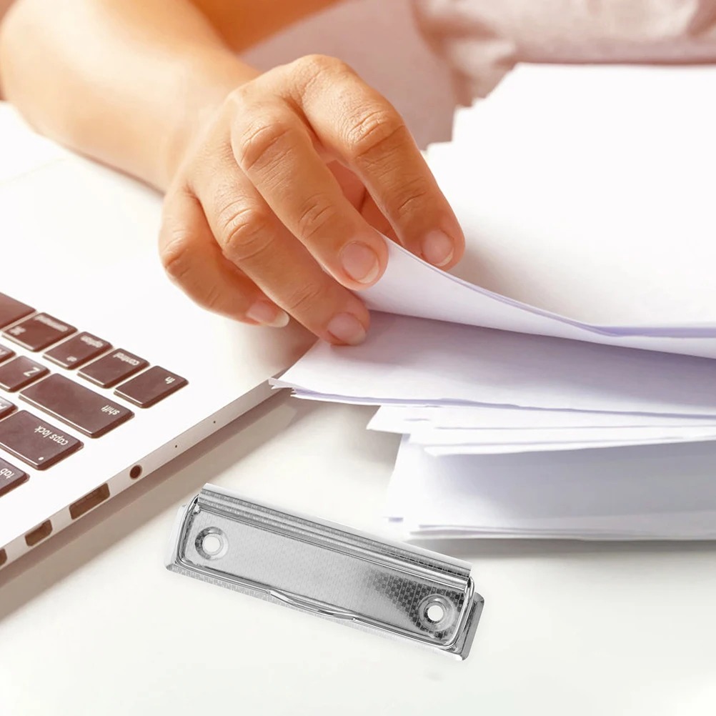

6 Pcs Aluminium Alloy Clipboards Metal Plate Clips Office File Clipboard Clips Documents Clipboard Clamp Forms Holders