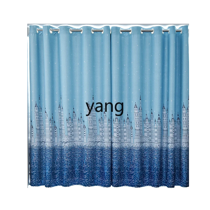 

Customized Full Blackout Bedroom Bay Window Rental Room Telescopic Rod Set